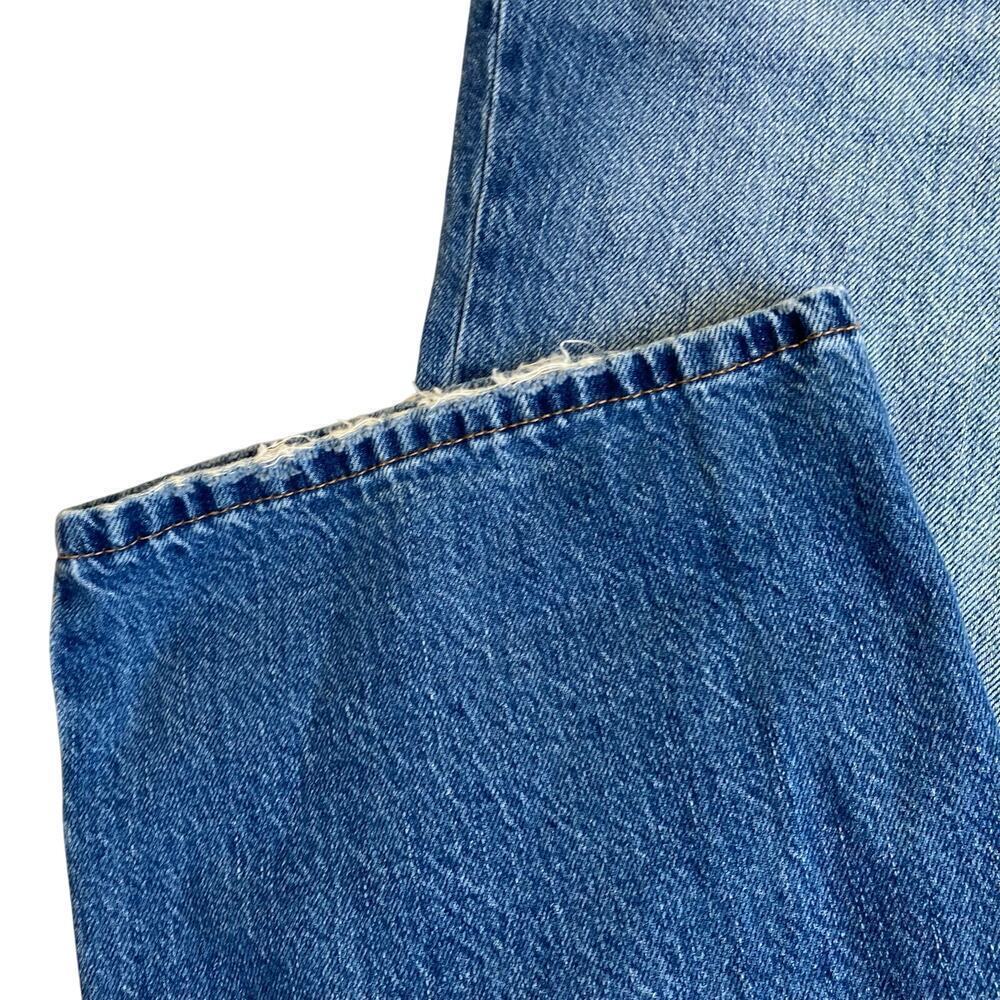 Aeropostale Sz 8 Skater Jeans Relaxed Wide Leg Distressed Ripped Knees Mid Wash - Picture 11 of 16